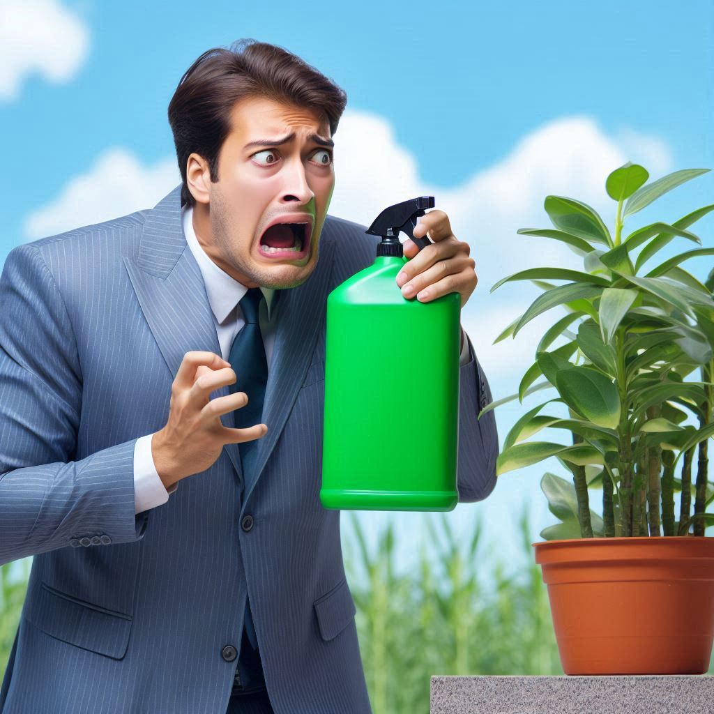 Reacción de político ante productos de limpieza