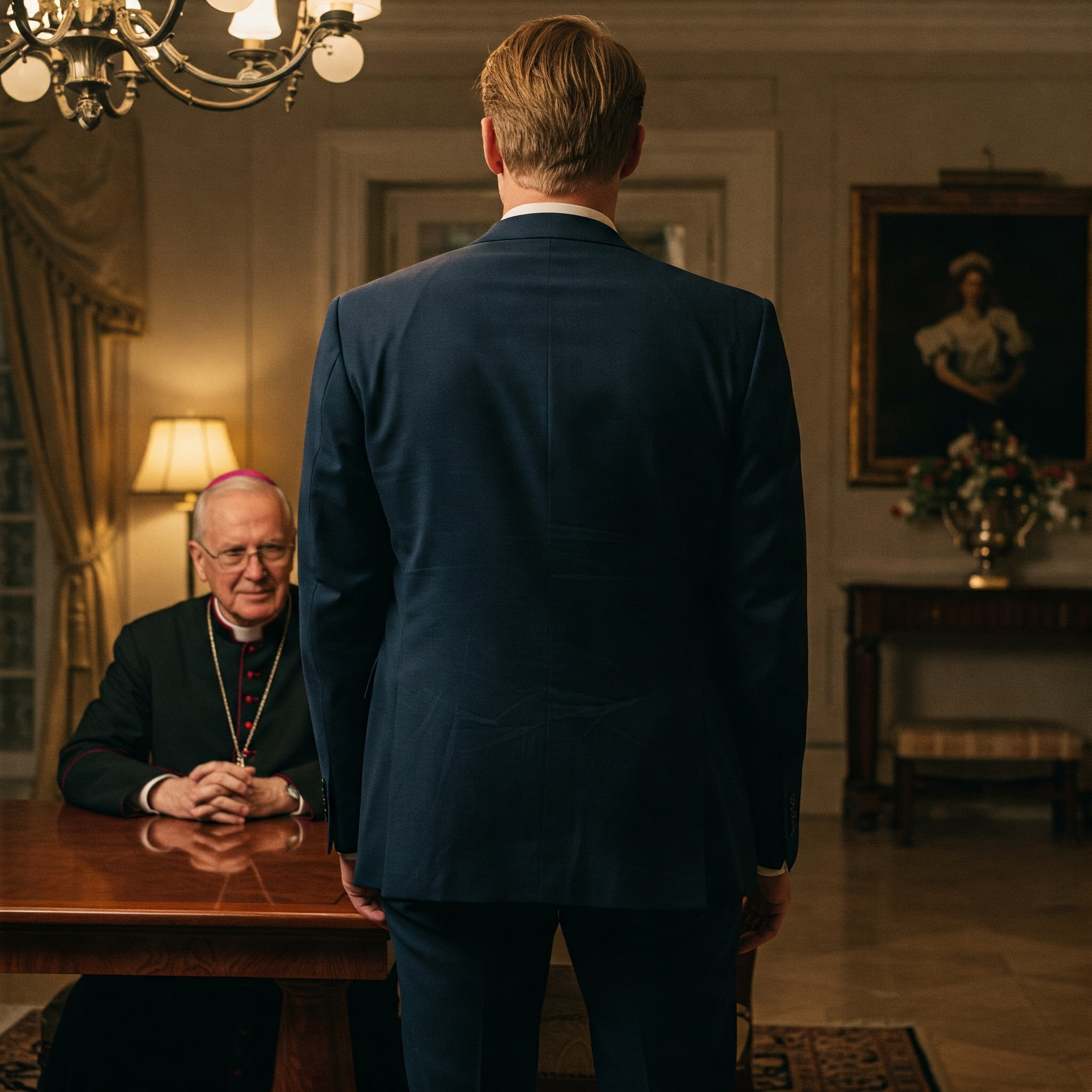 El entonces Cardenal Prevost con Donald Trump en un encuentro no publicitado