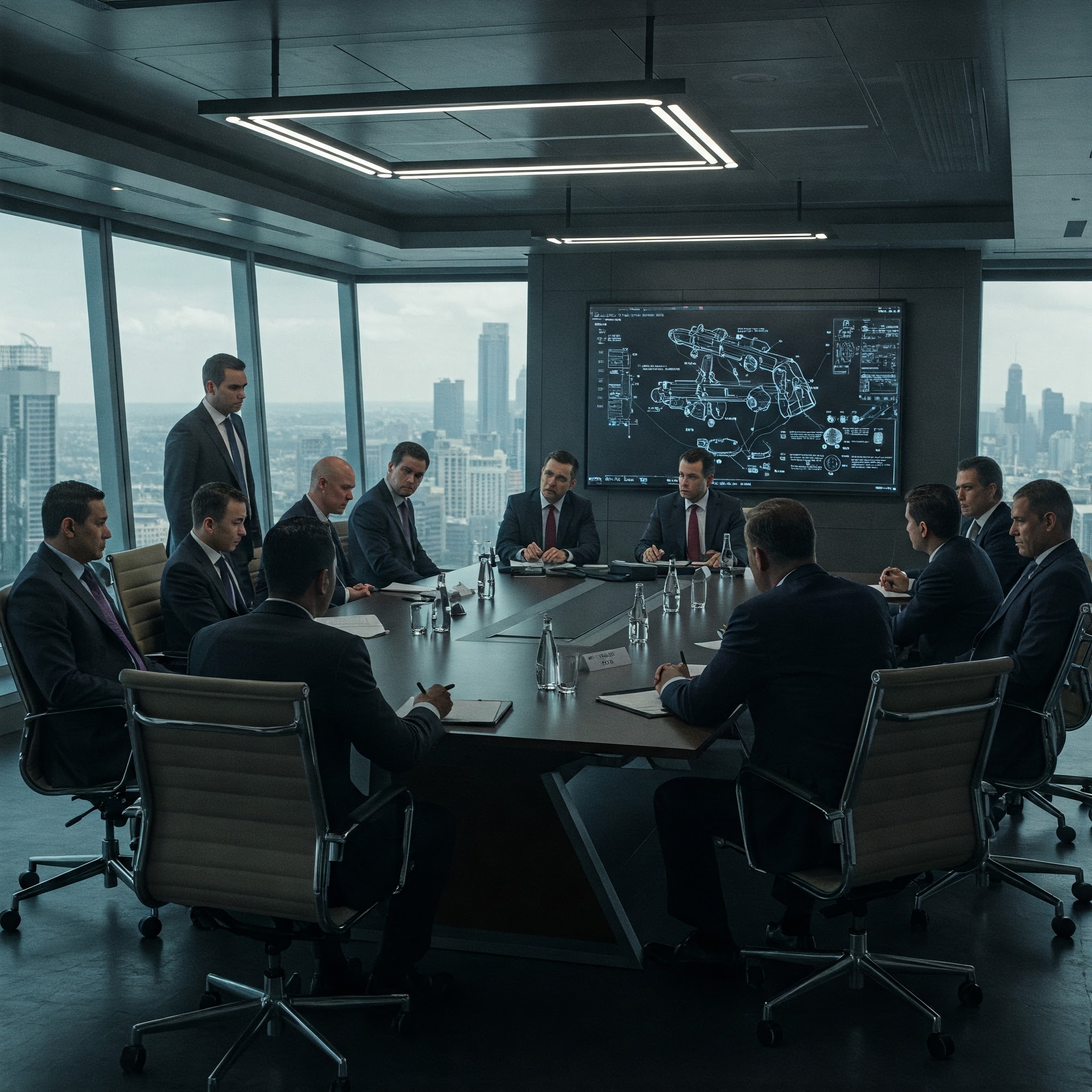 Reunión de alto nivel donde supuestamente se discutió el proyecto Tormenta Oscura